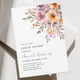 Invitación Ducha nupcial de flores y flores