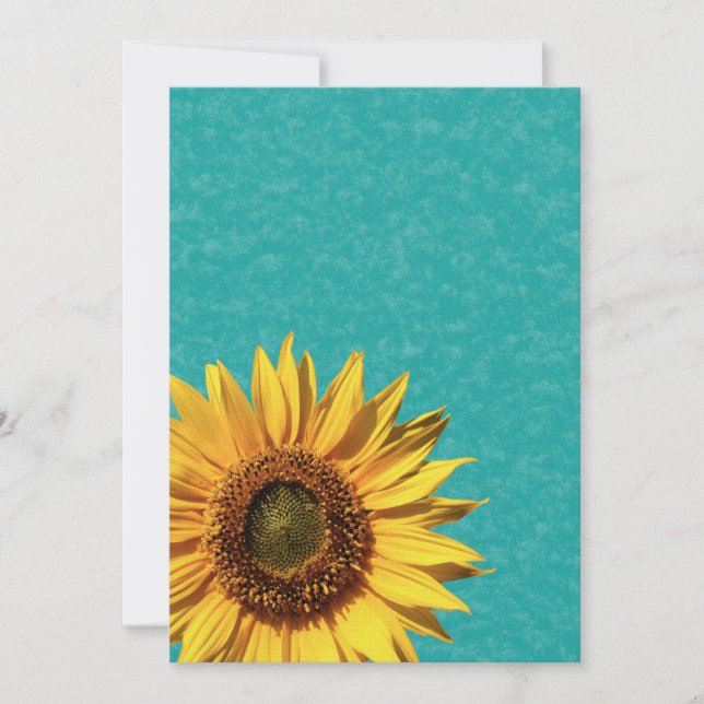 Invitación Ducha nupcial de girasol de verano (Anverso)