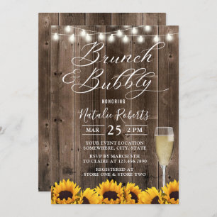 Invitación Ducha nupcial de girasol ruidoso y brunch