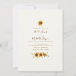 Invitación Ducha nupcial de girasol ruso