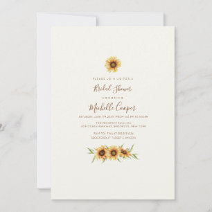 Invitación Ducha nupcial de girasol ruso