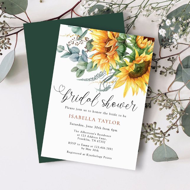 Invitación Ducha nupcial de girasol ruso (Subido por el creador)