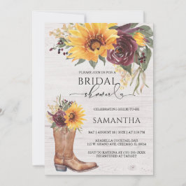 Invitación Ducha nupcial de girasol ruso