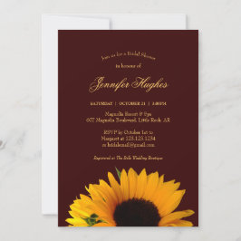 Invitación Ducha nupcial de girasol ruso