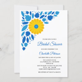 Invitación Ducha nupcial de girasol rústico estilo boho