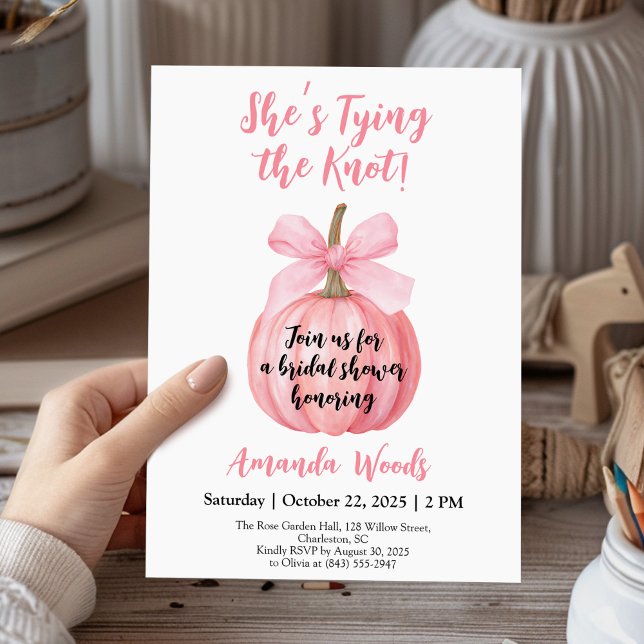 Invitación Ducha nupcial de Halloween con diseño de calabaza (Subido por el creador)