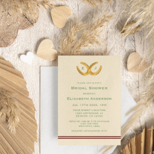 Invitación Ducha nupcial de herradura occidental