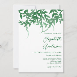Invitación Ducha nupcial de hojas botánicas rusas