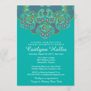 Invitación Ducha nupcial de inspiración hindú ornamental Mand