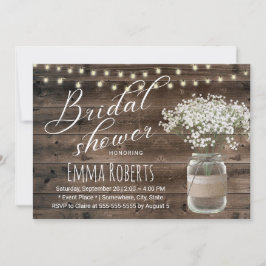 Invitación Ducha nupcial de jabón de flores de aliento para b