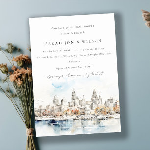 Invitación Ducha nupcial de la acuarela de Kansas City Missou