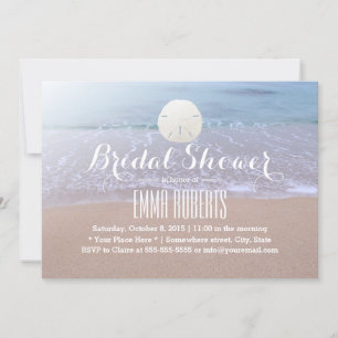 Invitación Ducha nupcial de la arena de la boda de la playa
