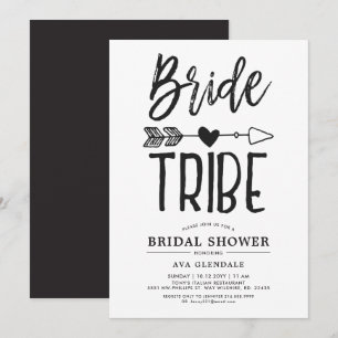 Invitación Ducha nupcial de la escritura de la tribu el   de