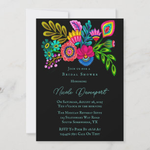 Invitación Ducha nupcial de la flora colorida mexicana