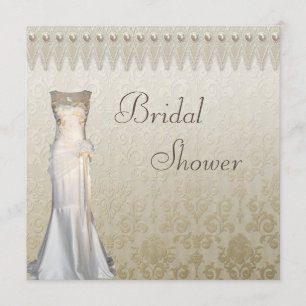 Invitación Ducha nupcial de la marea de las perlas enlucidas