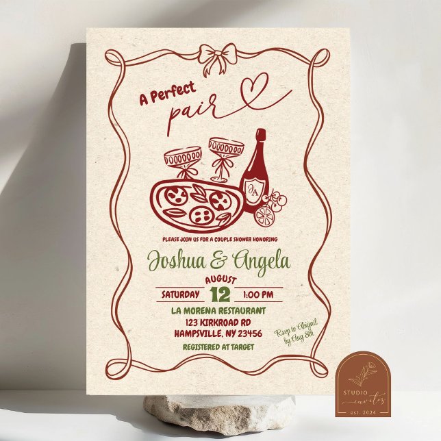 Invitación Ducha nupcial de la pareja perfecta de la mano de  (Subido por el creador)