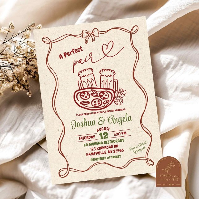 Invitación Ducha nupcial de la pareja perfecta de la mano de  (Subido por el creador)