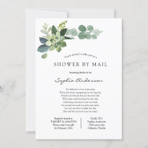 Invitación Ducha nupcial de larga distancia por correo