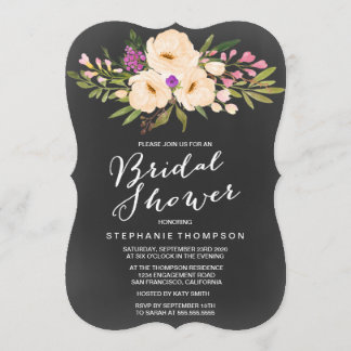 Invitación Ducha nupcial de las anémonas de la acuarela de la