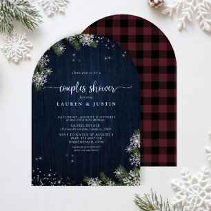 Invitación Ducha nupcial de las parejas de copas azules de co