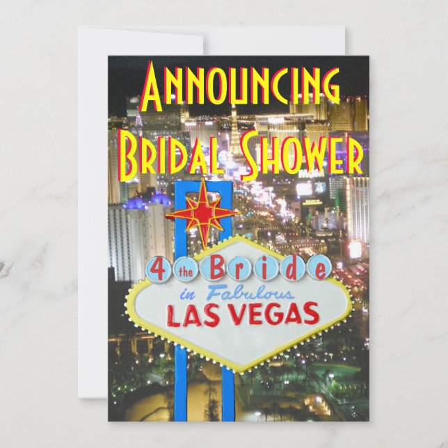 Invitación Ducha nupcial de Las Vegas (Anverso)