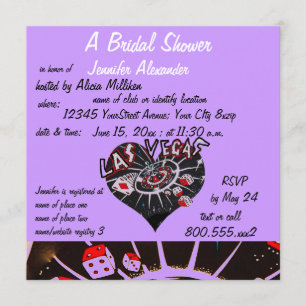 Invitación Ducha nupcial de Las Vegas