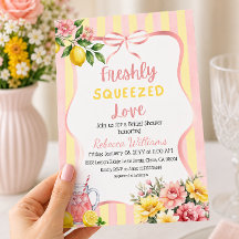 Ducha Nupcial de Limón Rosa Floral Recién Exprimid