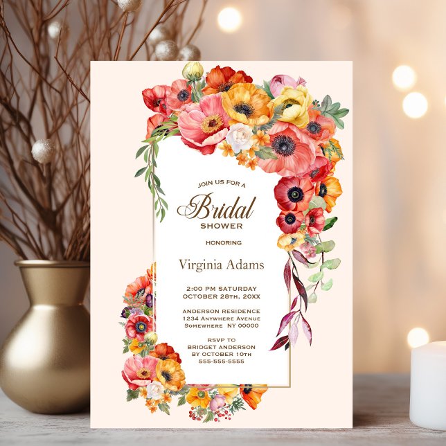 Invitación Ducha nupcial de los pimientos coloridos (Subido por el creador)