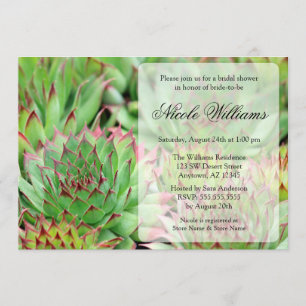 Invitación Ducha nupcial de los Succulents
