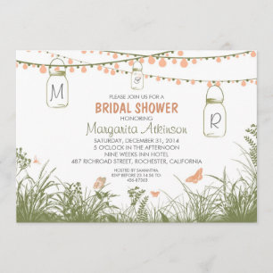 Invitación ducha nupcial de los wildflowers, de las luces y