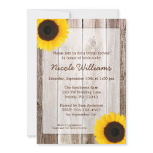 Ducha nupcial de madera de pino rústico de girasol