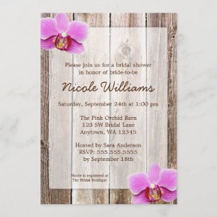 Invitación Ducha nupcial de madera del granero rústico de la