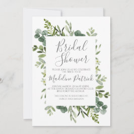 Invitación Ducha nupcial de marco verde