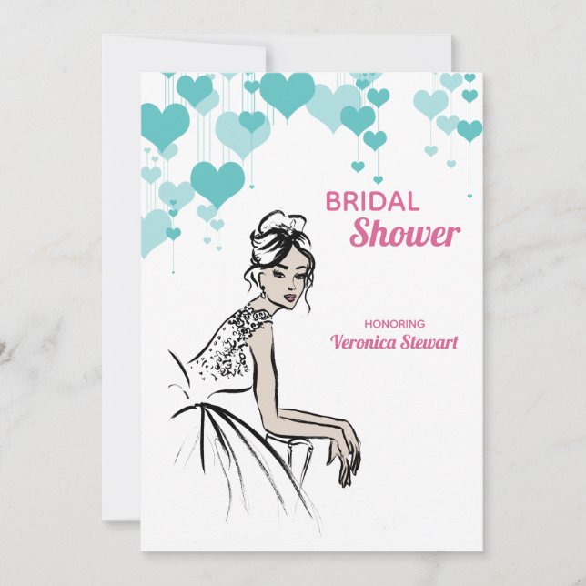 Invitación Ducha nupcial de matrimonio de 1950 (Anverso)