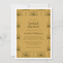 Ducha nupcial de mostaza botánica de hojas de palm