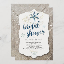 Invitación Ducha nupcial de nieve en invierno ruso
