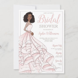 Invitación Ducha nupcial de novia gam-norteamericana africana