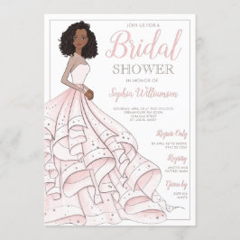 Invitación Ducha nupcial de novia gam-norteamericana africana
