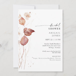 Invitación Ducha nupcial de otoño