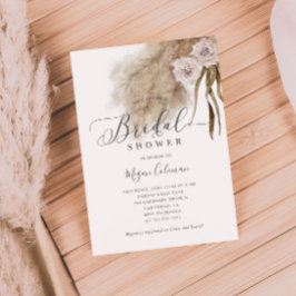 Invitación Ducha nupcial de pampas