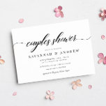 Invitación Ducha nupcial de parejas con guión elegante clásic<br><div class="desc">Clásico Elegante Script Parejas Bridal Shower Invitación - perfecto para parejas duchas,  jill y jack o duchas de código</div>