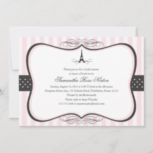 Invitación Ducha nupcial de París de la torre Eiffel
