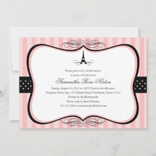 Invitación Ducha nupcial de París de la torre Eiffel