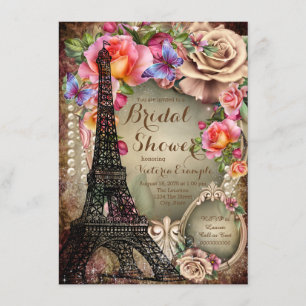 Invitación Ducha nupcial de París de la torre Eiffel del