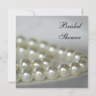 Invitación Ducha nupcial de Perlas Blancas