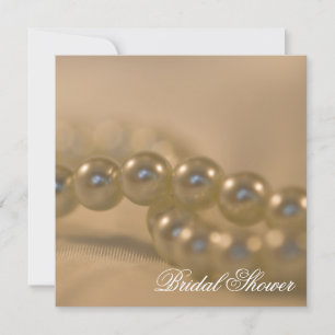 Invitación Ducha nupcial de Perlas Twisted