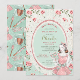 Invitación Ducha nupcial de retro vintage