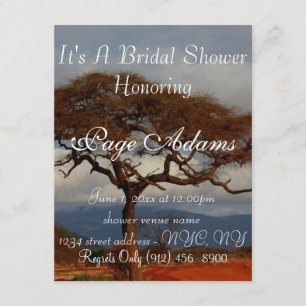 Invitación Ducha nupcial de Safari África romántica