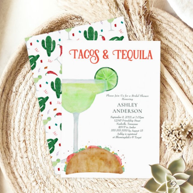 Invitación Ducha nupcial de Tacos y Tequila Margarita (Subido por el creador)