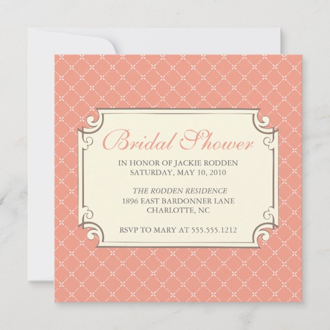 Invitación Ducha nupcial de {trellis} (Anverso)